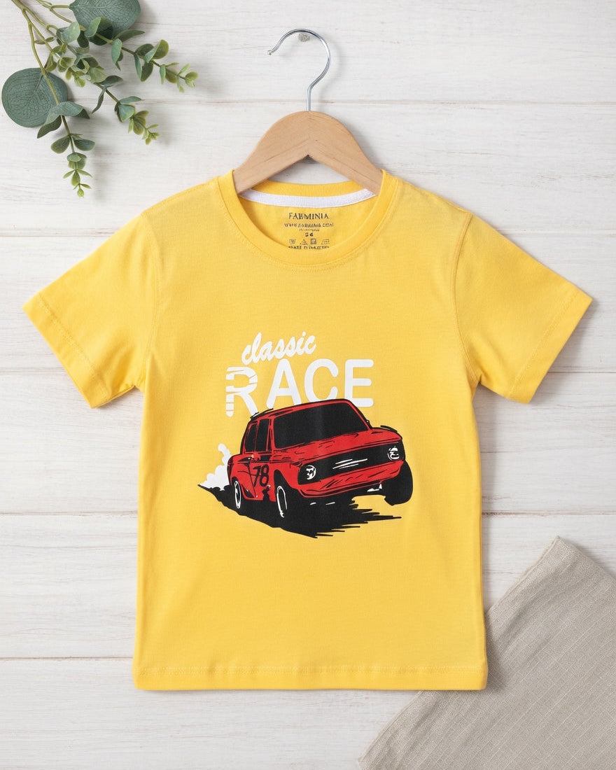 Kids Plain Yellow T-Shirt