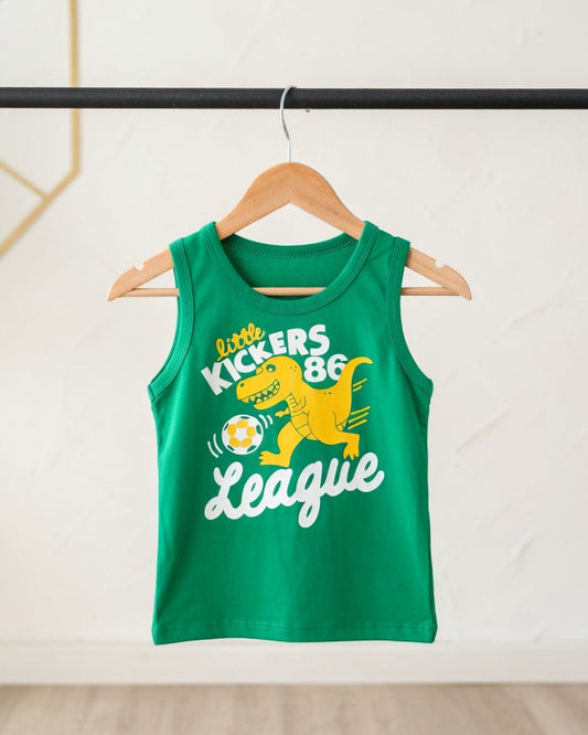Kids Green Printed T-Shirt