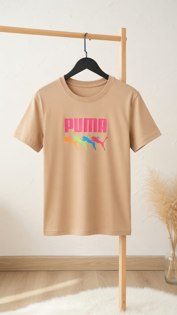 Kids Beige Casual T-Shirt
