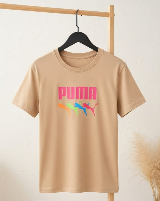 Kids Beige Casual T-Shirt
